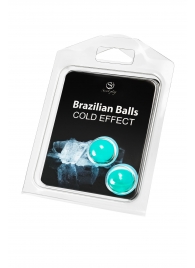 Набор из 2 шариков с массажным маслом Brazilian Balls с охлаждающим эффектом - Secret Play - купить с доставкой в Стерлитамаке