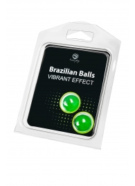 Набор из 2 шариков с массажным маслом Brazilian Balls с эффектом вибрации - Secret Play - купить с доставкой в Стерлитамаке