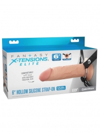 Полый страпон на ремнях 6’’ Hollow Silicone Strap-on - Pipedream - купить с доставкой в Стерлитамаке