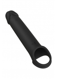 Черная насадка-удлинитель с вибрацией Vibrating Extender With Remote - Dream Toys - в Стерлитамаке купить с доставкой