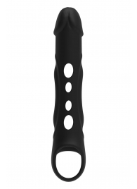 Черная насадка-удлинитель Vibrating Extender With Remote с вибрацией - Dream Toys - в Стерлитамаке купить с доставкой