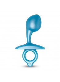 Голубая анальная пробка для массажа простаты Bulb Silicone Prostate Plug - 10,7 см. - b-Vibe - в Стерлитамаке купить с доставкой