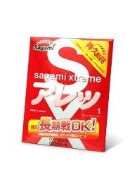 Утолщенный презерватив Sagami Xtreme FEEL LONG с точками - 1 шт. - Sagami - купить с доставкой в Стерлитамаке