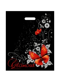 Черный пакет Glamour с вырубной ручкой (38х47 см) - Сима-Ленд - купить с доставкой в Стерлитамаке