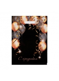 Пакет с вырубной ручкой и принтом в виде шариков (30х40 см) - Сима-Ленд - купить с доставкой в Стерлитамаке