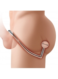Кольцо на пенис с анальным стимулятором Stainless Steel Anal Hook   Cock Ring - BlueLine - в Стерлитамаке купить с доставкой