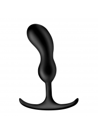 Черный массажер простаты с утяжелителями Premium Silicone Weighted Prostate Plug Medium - 16,3 см. - XR Brands - в Стерлитамаке купить с доставкой