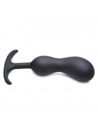 Черный массажер простаты с утяжелителями Premium Silicone Weighted Prostate Plug Large - 18,8 см. - XR Brands - в Стерлитамаке купить с доставкой