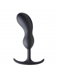 Черный массажер простаты с утяжелителями Premium Silicone Weighted Prostate Plug Large - 18,8 см. - XR Brands - в Стерлитамаке купить с доставкой