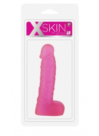 Розовый фаллоимитатор XSKIN 7 PVC DONG TRANSPARENT PINK - 18 см. - Dream Toys