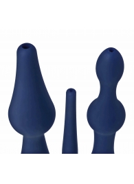 Набор из 3 универсальных насадок для анального душа Universal 3 Piece Silicone Enema Attachment Set - XR Brands - купить с доставкой в Стерлитамаке