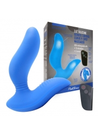 Синий вибромассажер простаты 3,5’’ Remote Control Curve P-spot Massager - 12 см. - Erokay - в Стерлитамаке купить с доставкой