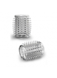 Прозрачная насадка с шипами STAY HARD COCK SLEEVE 01 CLEAR - Blush Novelties - в Стерлитамаке купить с доставкой