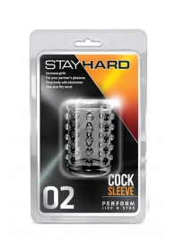 Прозрачная насадка на пенис с шишечками STAY HARD COCK SLEEVE 02 CLEAR - Blush Novelties - в Стерлитамаке купить с доставкой