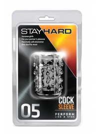 Прозрачная насадка с капельками STAY HARD COCK SLEEVE 05 CLEAR - Blush Novelties - в Стерлитамаке купить с доставкой