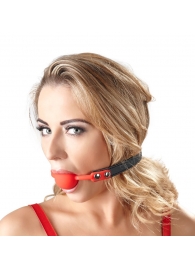 Силиконовый кляп-шар на чёрных ремешках Red Gag silicone - Orion - купить с доставкой в Стерлитамаке