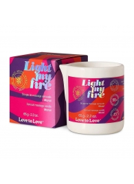 Массажная свеча Light My Fire с ароматом моной - 80 мл. - Love to Love - купить с доставкой в Стерлитамаке