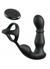 Черный вибростимулятор простаты с кольцом Ass-gasm Slide   Glide - Pipedream - в Стерлитамаке купить с доставкой
