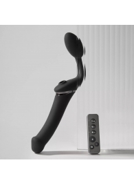 Черный безремневой вибрострапон Strap-On-Me Multi Orgasm Size XL - Strap-on-me - купить с доставкой в Стерлитамаке