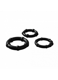 Набор из 3 черных эрекционных колец Babooom Ring Set - Adrien Lastic - в Стерлитамаке купить с доставкой