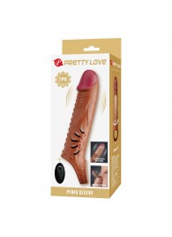 Коричневая вибронасадка с подхватом мошонки и пультом ДУ - Baile - в Стерлитамаке купить с доставкой