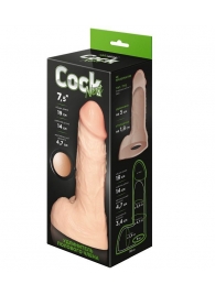 Телесный фаллоудлинитель с мошонкой Cock Next - 19 см. - LOVETOY (А-Полимер) - в Стерлитамаке купить с доставкой