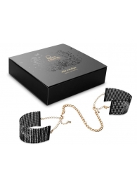 Чёрные дизайнерские наручники Desir Metallique Handcuffs Bijoux - Bijoux Indiscrets - купить с доставкой в Стерлитамаке