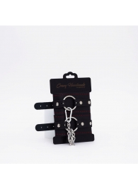 Черно-красные кожаные оковы - Crazy Handmade - купить с доставкой в Стерлитамаке