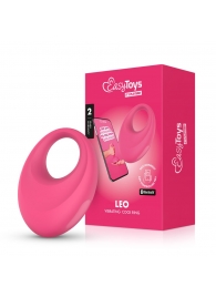 Розовое интерактивное эрекционное виброкольцо Leo - Easy toys - в Стерлитамаке купить с доставкой