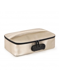 Золотистая сумочка для хранения игрушек Discreet Box - Dorcel - купить с доставкой в Стерлитамаке