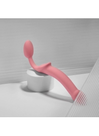 Розовый безремневой страпон Strap-on-me Semi-Realistic Bendable Strap-On size S - Strap-on-me - купить с доставкой в Стерлитамаке