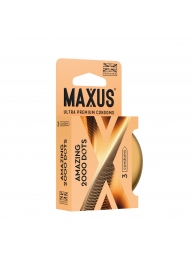 Точечные презервативы MAXUS 2000 Amazing Dots с железным кейсом - 3 шт. - Maxus - купить с доставкой в Стерлитамаке