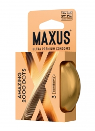 Точечные презервативы MAXUS 2000 Amazing Dots с железным кейсом - 3 шт. - Maxus - купить с доставкой в Стерлитамаке