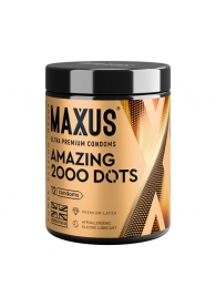 Точечные презервативы MAXUS 2000 Amazing Dots с железным кейсом - 12 шт. - Maxus - купить с доставкой в Стерлитамаке
