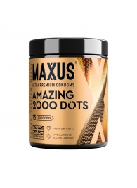 Точечные презервативы MAXUS 2000 Amazing Dots с железным кейсом - 15 шт. - Maxus - купить с доставкой в Стерлитамаке