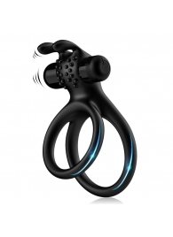 Черное эрекционное виброкольцо с подхватом мошонки Stay Hard - Boys of Toys - в Стерлитамаке купить с доставкой