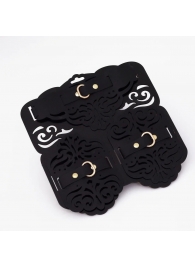 Фигурный набор для БДСМ-игр с узорами и золотистой фурнитурой - Crazy Handmade - купить с доставкой в Стерлитамаке