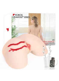 Мастурбатор-полуторс с двойным слоем материала и вибрацией Jenny Onahole Real Hips - KOKOS - в Стерлитамаке купить с доставкой