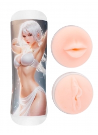 Двусторонний мастурбатор в колбе аниме - вагина и ротик - Tokyo Style - в Стерлитамаке купить с доставкой