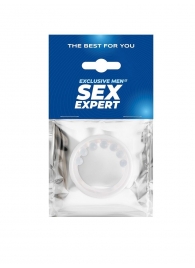 Эрекционное кольцо с мягкой стимулирующей насадкой - Sex Expert - в Стерлитамаке купить с доставкой