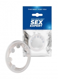 Эрекционное кольцо с мягкой стимулирующей насадкой - Sex Expert - в Стерлитамаке купить с доставкой