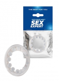 Эрекционное кольцо со стимулирующими шариками на поверхности - Sex Expert - в Стерлитамаке купить с доставкой