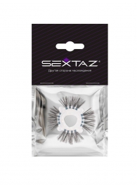 Эластичное эрекционное кольцо с черными «ресничками» - Sextaz - в Стерлитамаке купить с доставкой