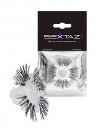 Эластичное эрекционное кольцо с черными «ресничками» - Sextaz - в Стерлитамаке купить с доставкой