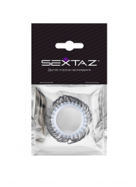 Эластичное эрекционное колечко с черными «ресничками» - Sextaz - в Стерлитамаке купить с доставкой