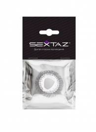 Эластичное эрекционное кольцо с длинными черными «ресничками» - Sextaz - в Стерлитамаке купить с доставкой