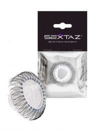 Эластичное эрекционное кольцо с длинными черными «ресничками» - Sextaz - в Стерлитамаке купить с доставкой