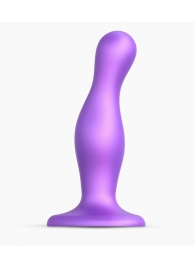 Фиолетовая насадка Strap-On-Me Dildo Plug Curvy size M - Strap-on-me - купить с доставкой в Стерлитамаке