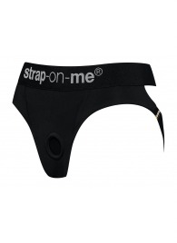 Черные трусики для насадок Heroine Lingerie Harness - size XL - Strap-on-me - купить с доставкой в Стерлитамаке