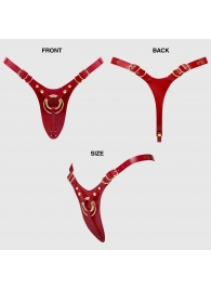 Красный пояс для фиксации насадок Strap-On-Me Leatherette Harness Fabulous - Strap-on-me - купить с доставкой в Стерлитамаке